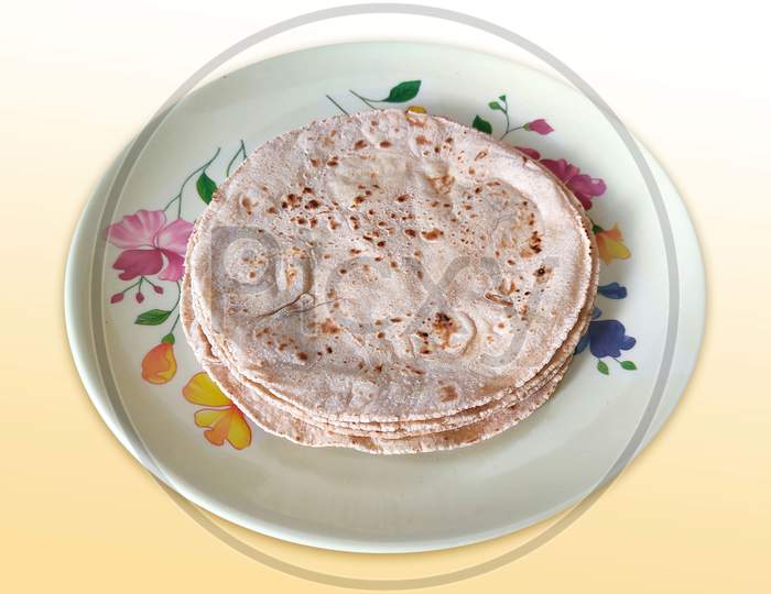 Homemade Fresh Wheat Flour Chapati Or Roti Which Is An Indian Flat Bread