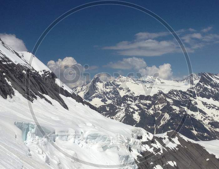Top of the Jungfraujoch in Switzerland 5.6.2015
