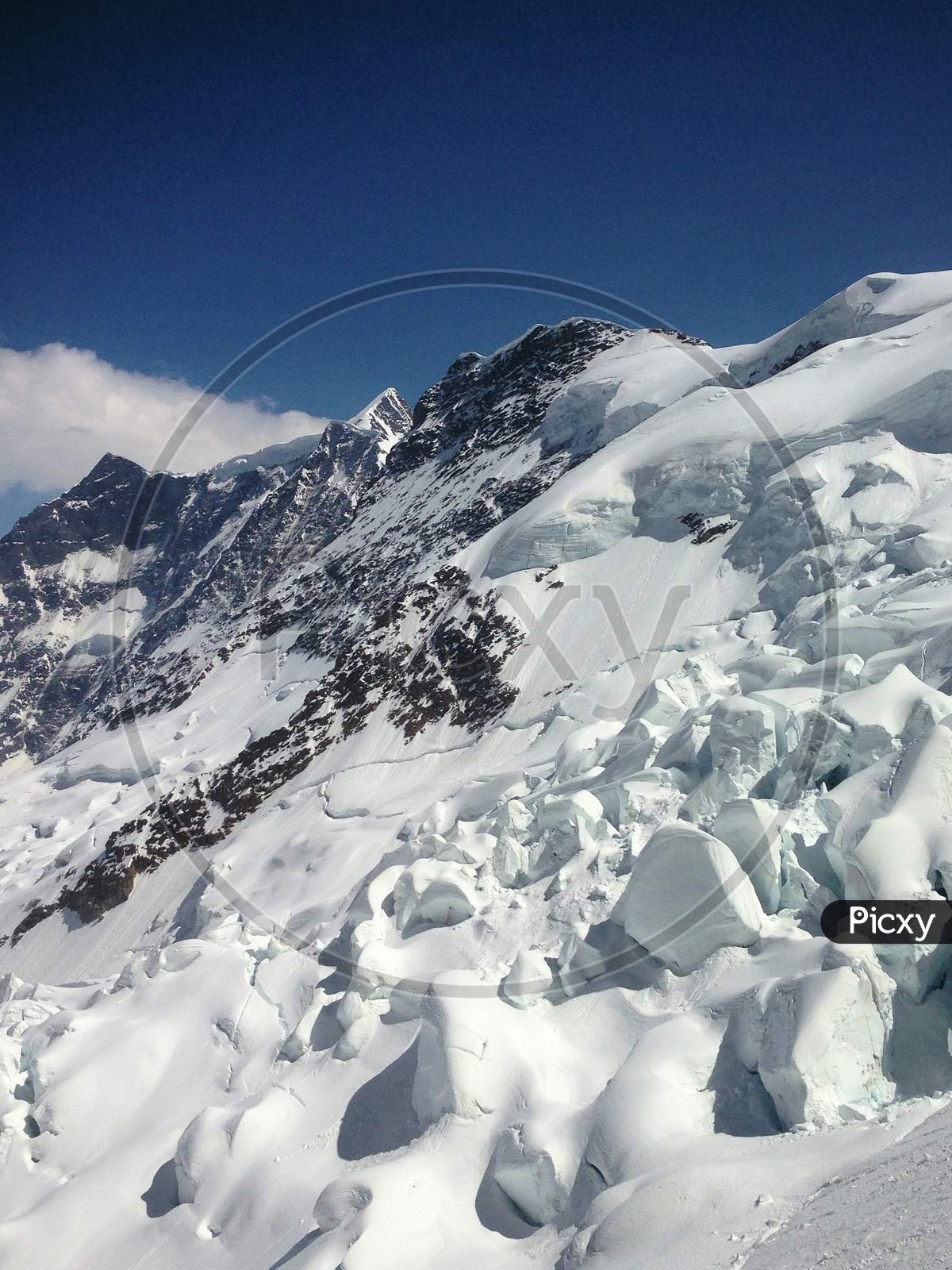 Top of the Jungfraujoch in Switzerland 5.6.2015