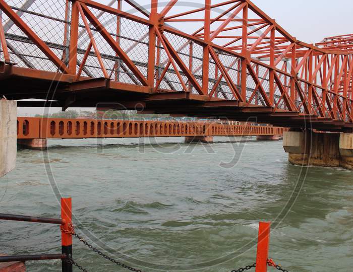 A bridge on the Ganga river