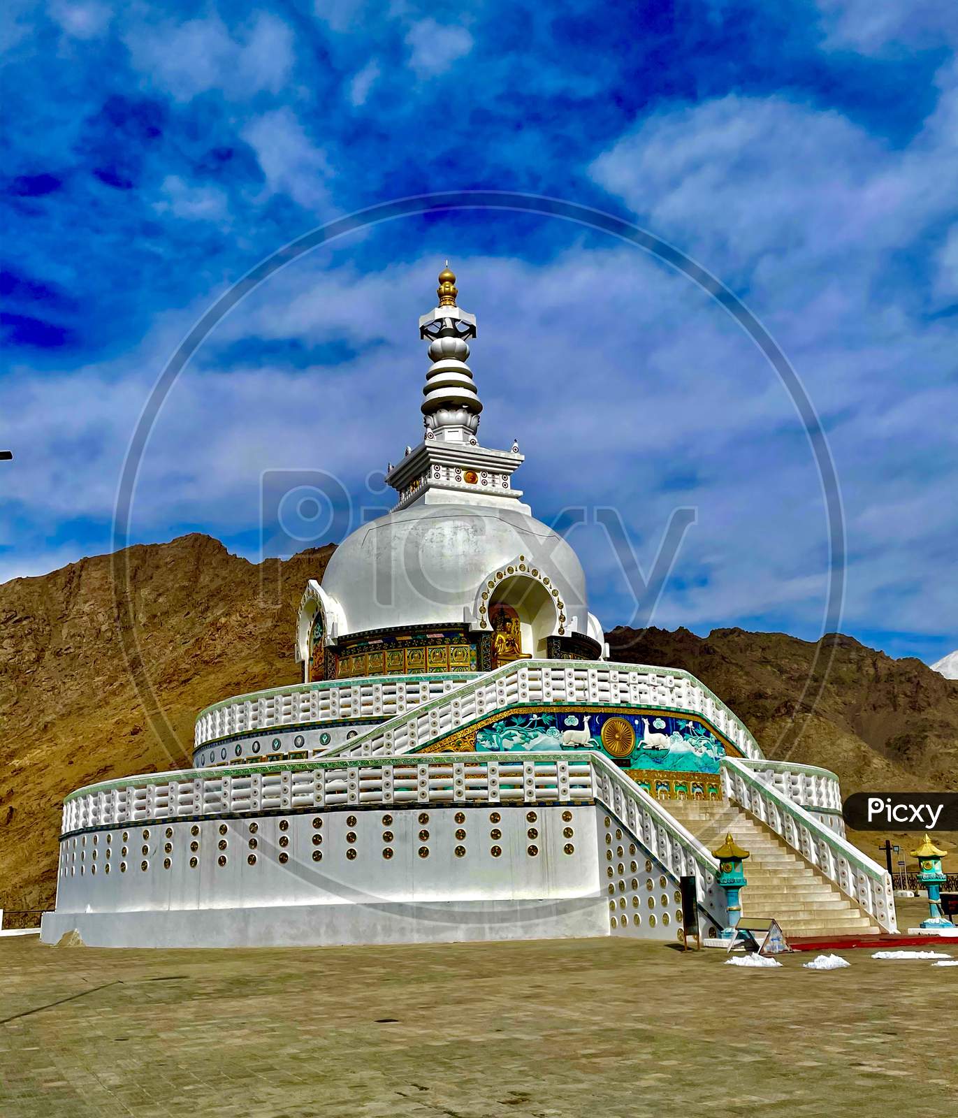 Shanti Stupa at Leh, Ladakh