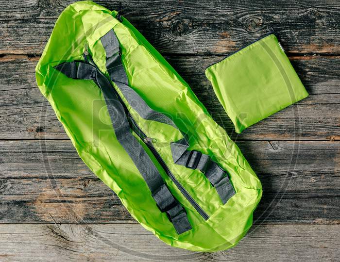 Camping product waterproof green backpack display