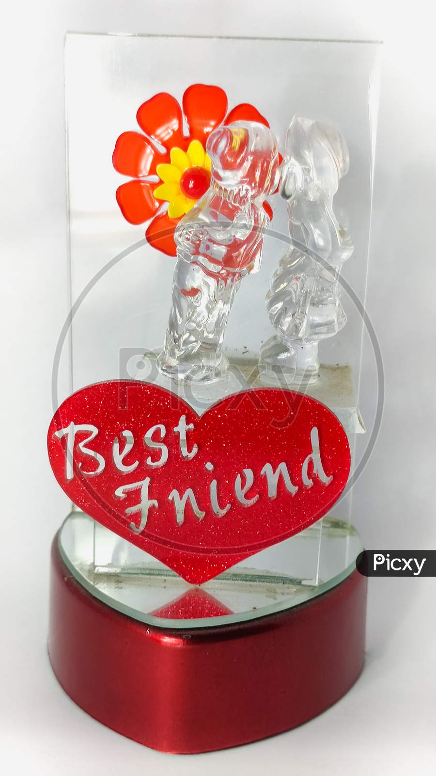 Image of Best Friend Glass Home Decor In A White Isolated  Background-KP975170-Picxy