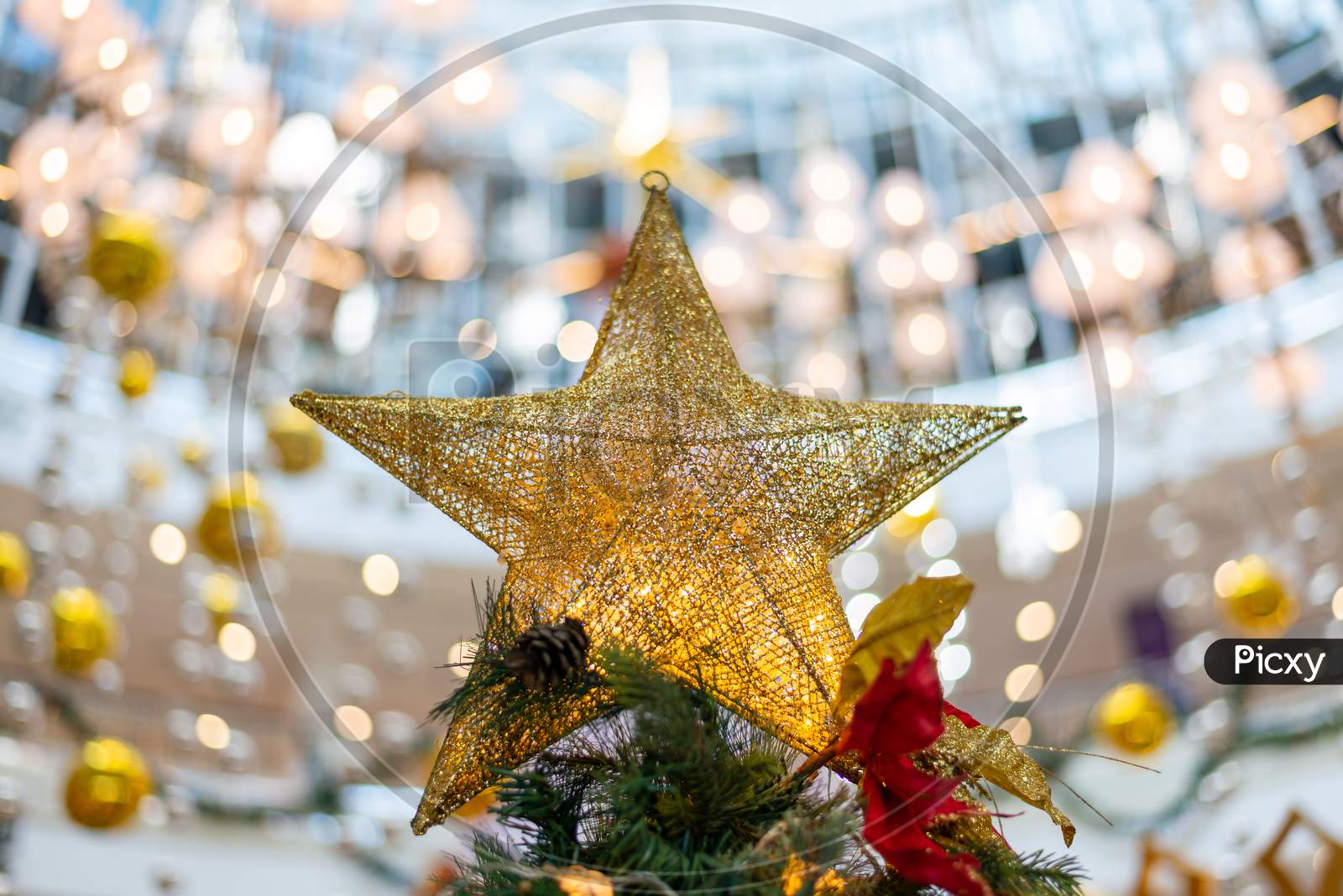 Star Ornamental Hang On Christmas Tree