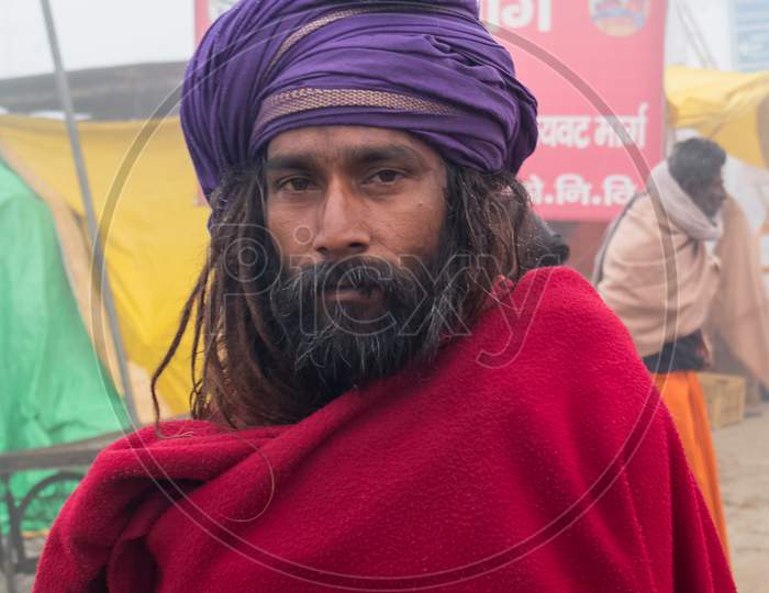 Indian Naga Sadhu at Kumbh Mela