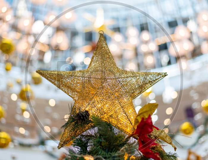 Star Ornamental Hang On Christmas Tree