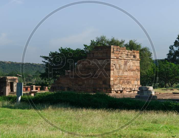 Ancient stone cladded temple at Pattadakal, Karnataka
