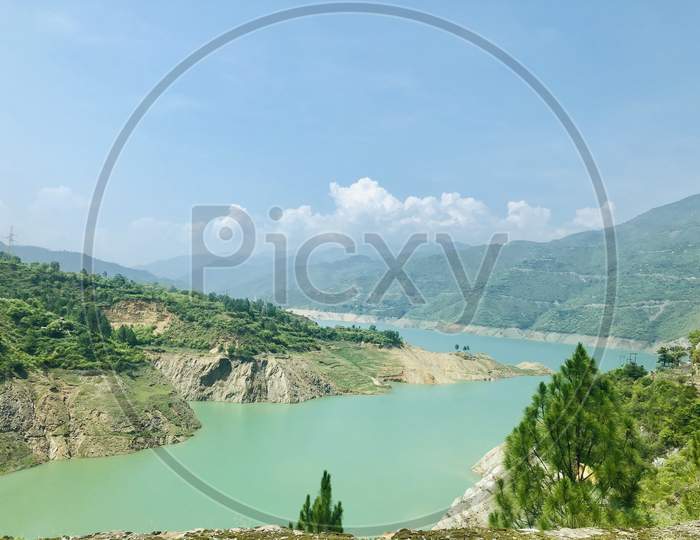 Tehri lake in the mountains