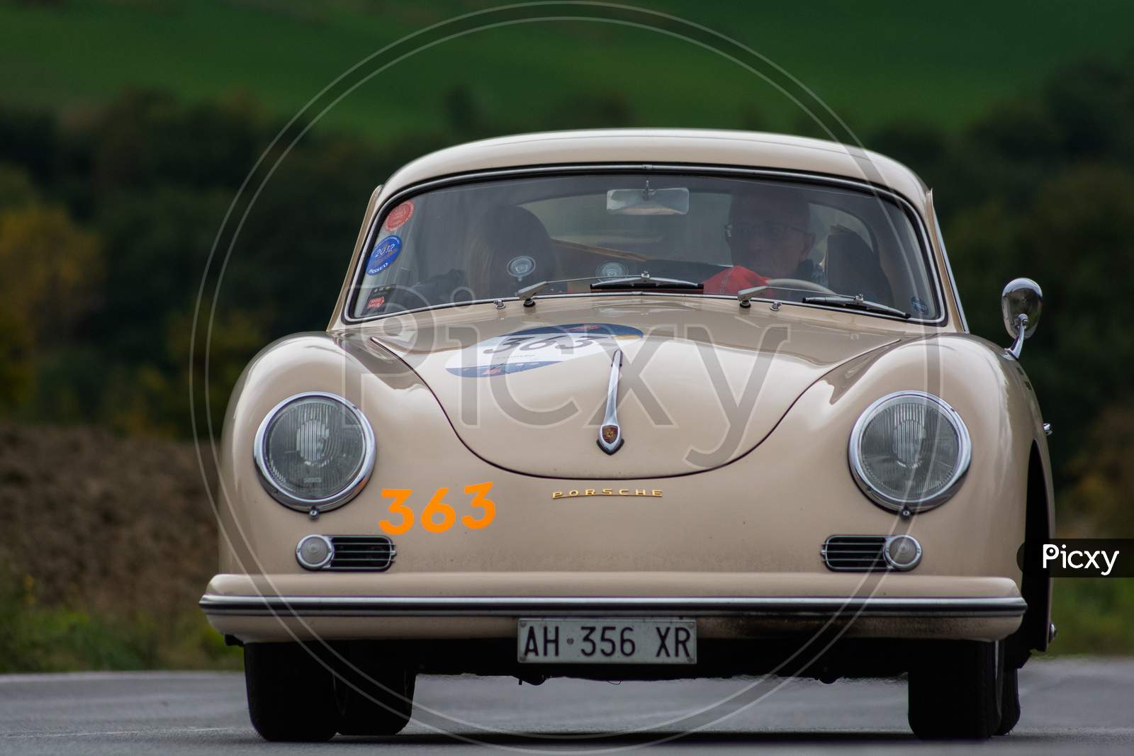 Porsche 356 A 1600 Coupé 1956 On An Old Racing Car In Rally Mille Miglia 2020 The Famous Italian Historical Race (1927-1957)