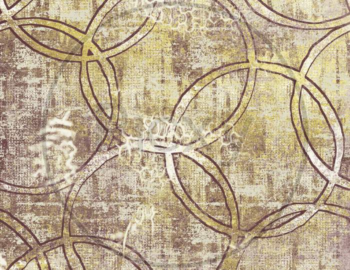 Digital Wall Tiles And Background Vintage Wallpaper Gometical Design