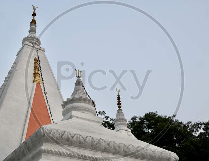 Temple Shikhar (dome) at the Matangeshwari temple, Bakraur in Bodhgaya