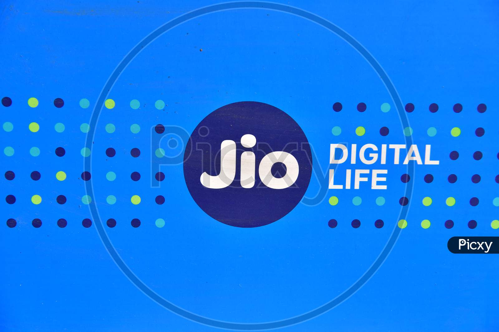 The logo of Jio Digital Life  is pictured in Assam on Dec 23,2020