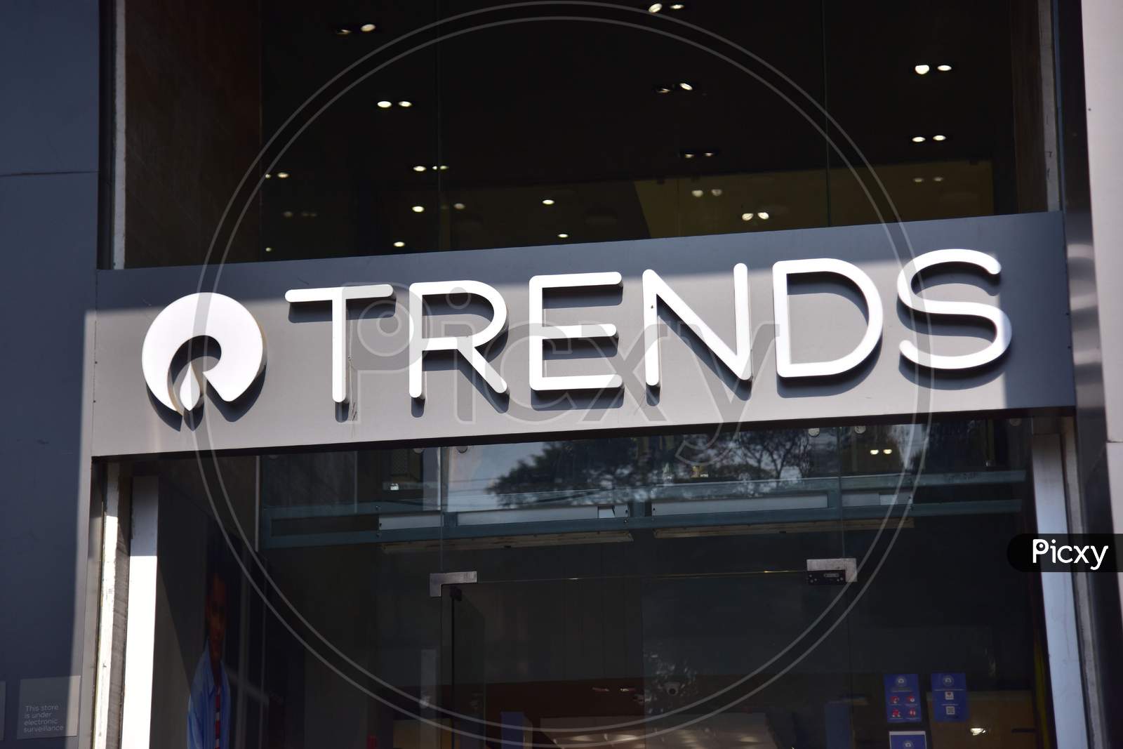 The logo of Reliance Trends outside a clothing store  in Assam on Dec 23,2020