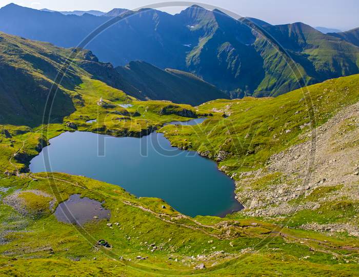 Mountain Summer Lake In Alpine Area