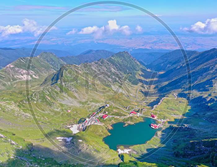 Green Mountain Landscape In Romanian Carpathians