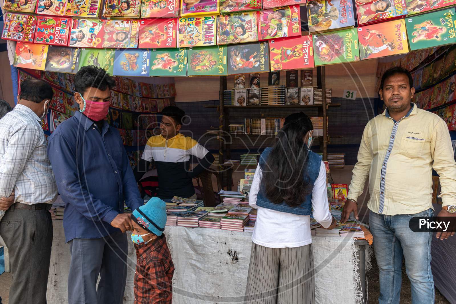 Image Of The Bookstall In A Book Fair