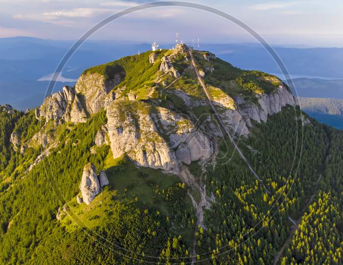 Aerial View Of Mountain Peak