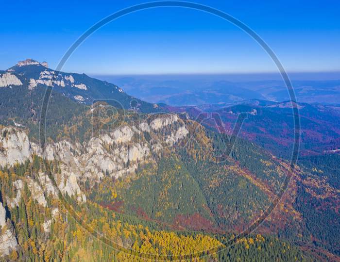 Aerial Rocky Mountain Landscape