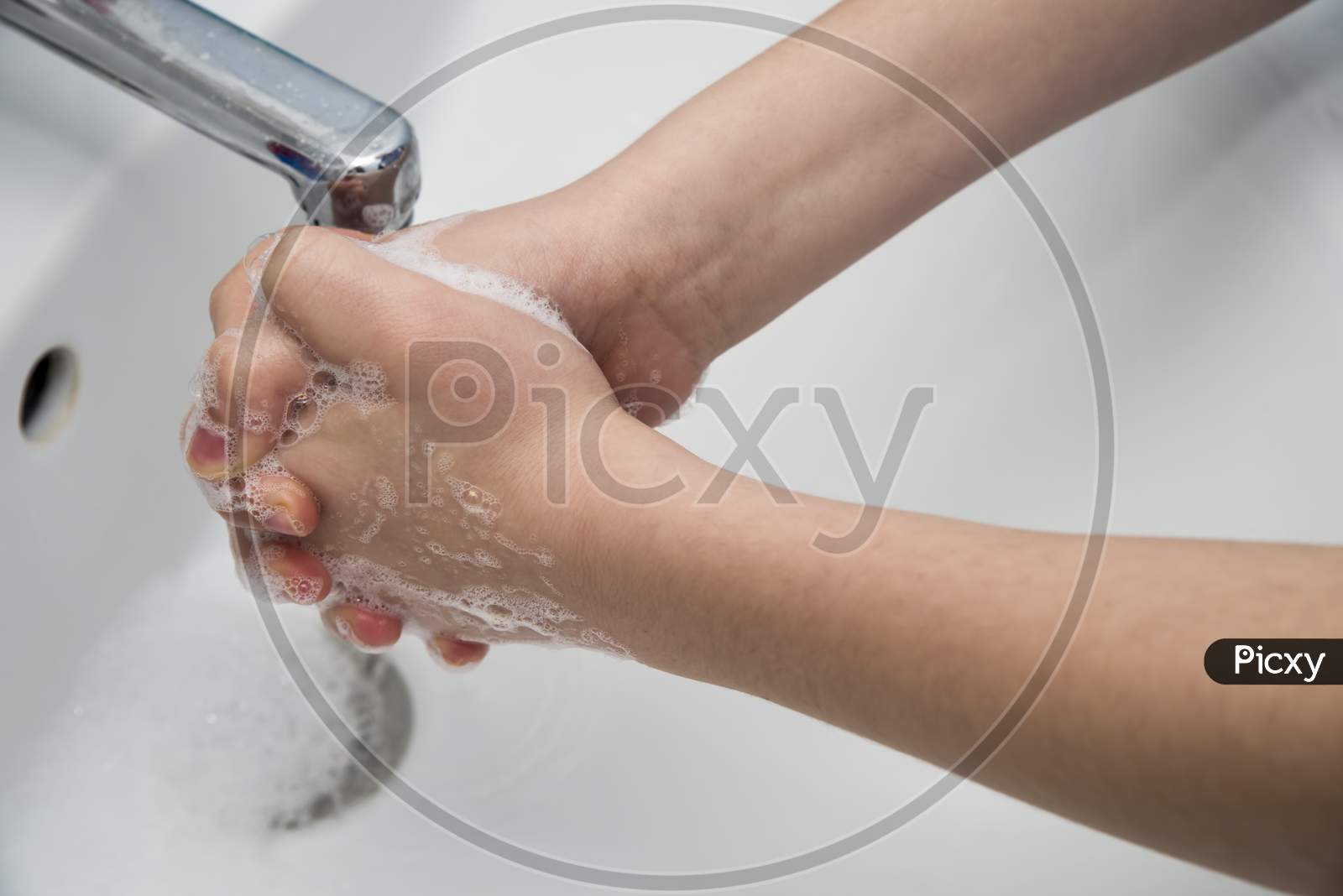 Hands Washing With Soap