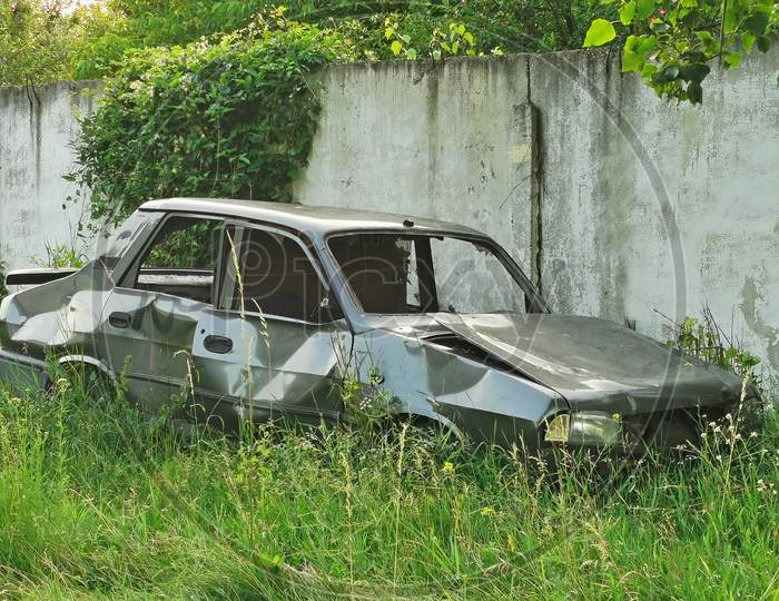 Abandoned Car After An Accident
