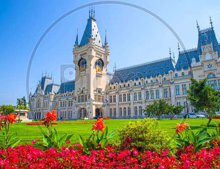 Palace Of Culture In Iasi, Summer Scene