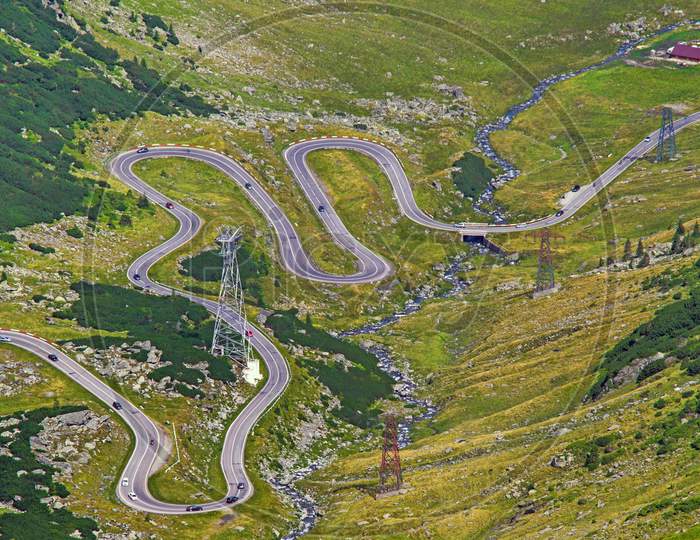 Winding Road Seen From Above