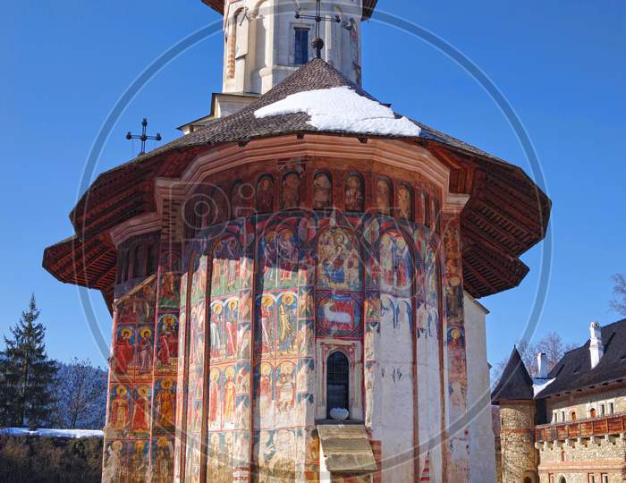 Mural Paintings At Moldovita Monastery Church