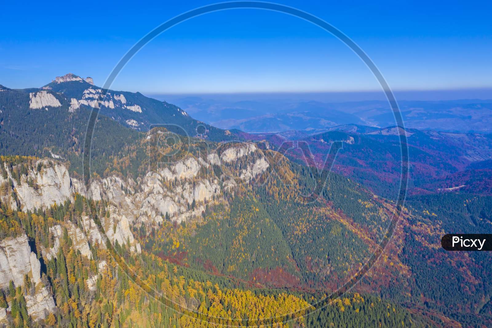 Aerial Rocky Mountain Landscape