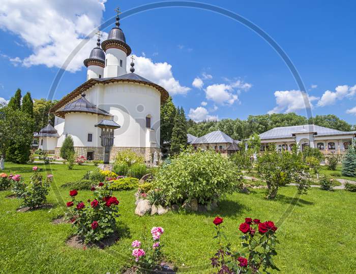 Summer Orthodox Monastery Courtyard