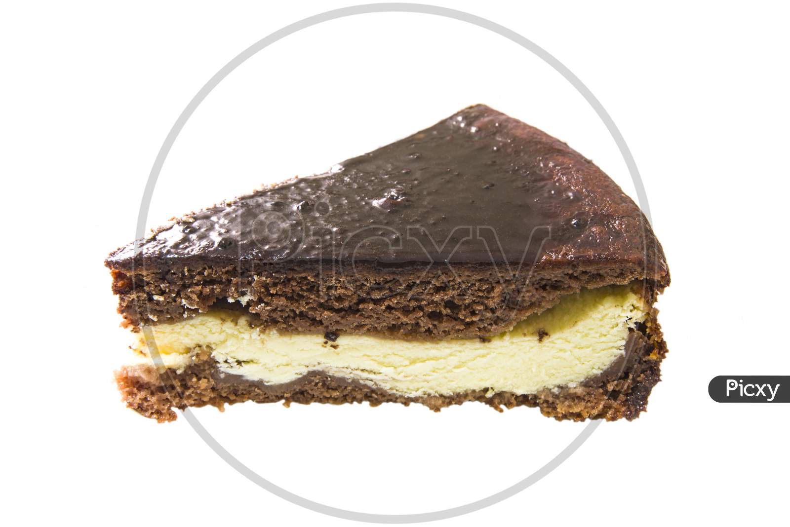 Cocoa And Cheese Cake Isolated