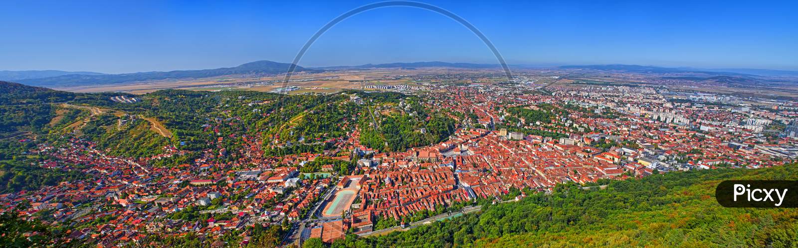 Brasov Panorama Cityscape From The Top
