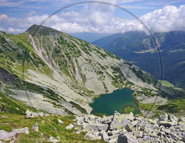 Alpine Lake In Romanian Carpathians