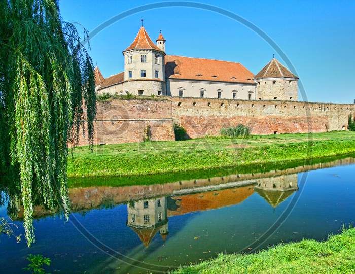 Summer Scene With Mirroring Fortress