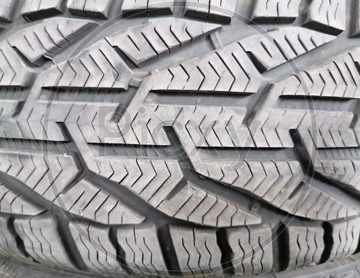 Close Up Image Of Winter Tyre