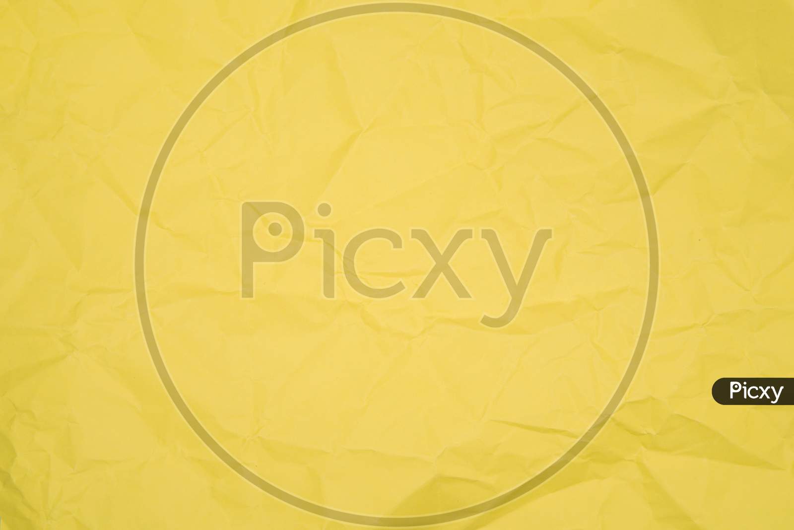 Texture Of Yellow Crumpled Paper