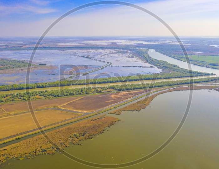 Danube Delta Landscape Up View