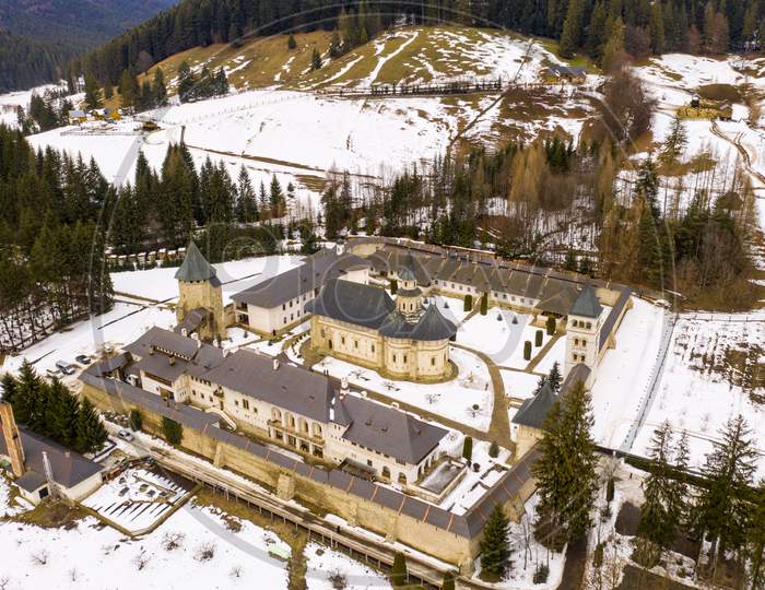 Fortified Orthodox Monastery, Aerial View