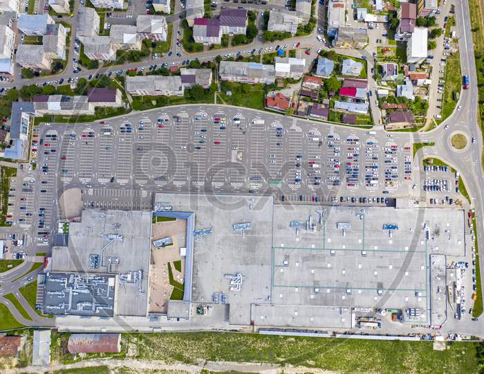 Shopping Mall And Parking Lot