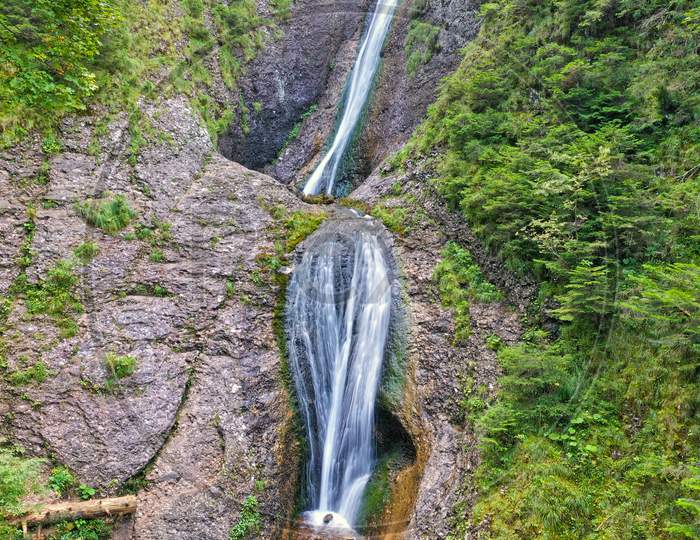 Beautiful Mountain Stream Waterfall