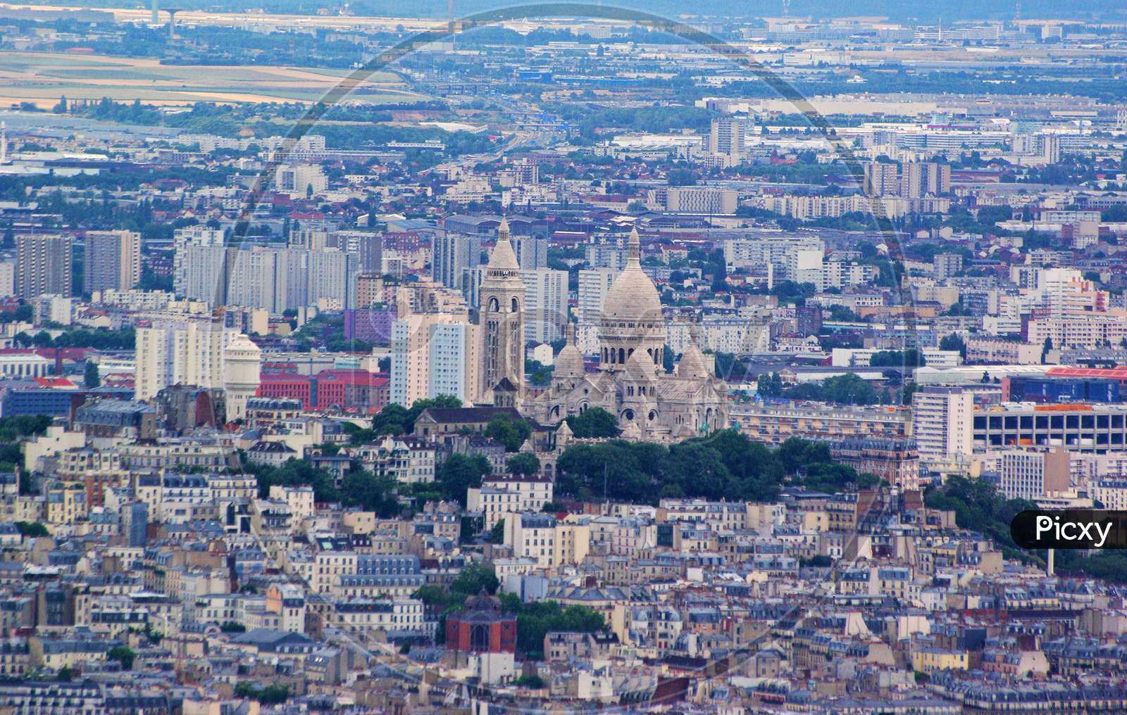 View Across Paris To Sacre Coeur