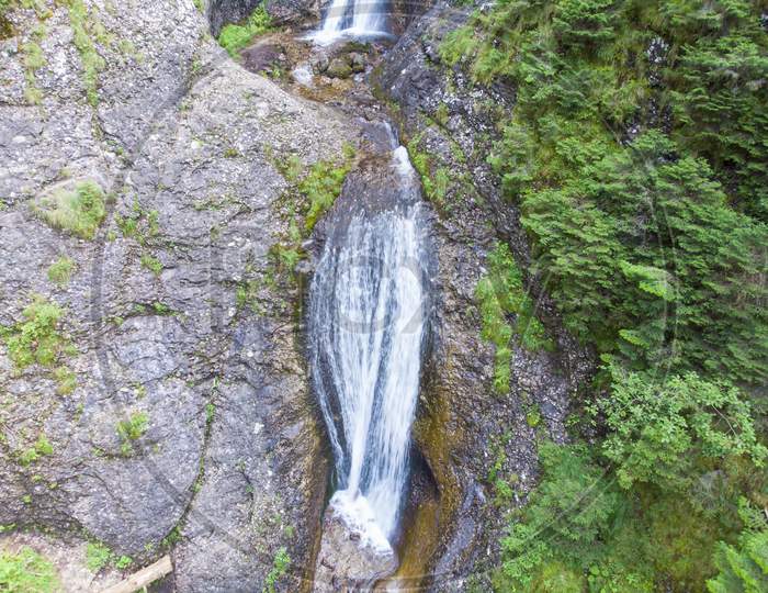 Water Stream Waterfall On Rock