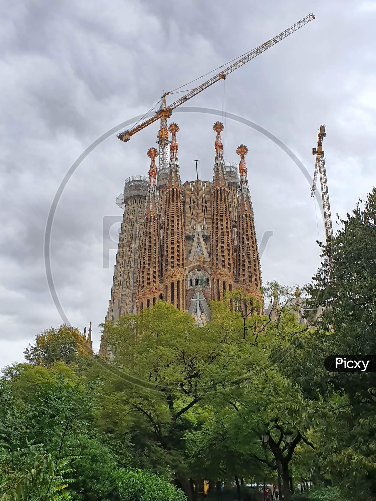 Sagrada Familia Towers In Barcelona