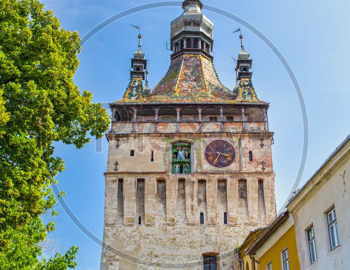 Ancient Clock Tower In Sighisoara