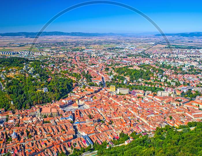 Aerial View Of Brasov City