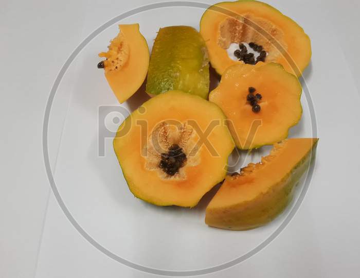 papaya is a fruit that can be found anywhere very easily.