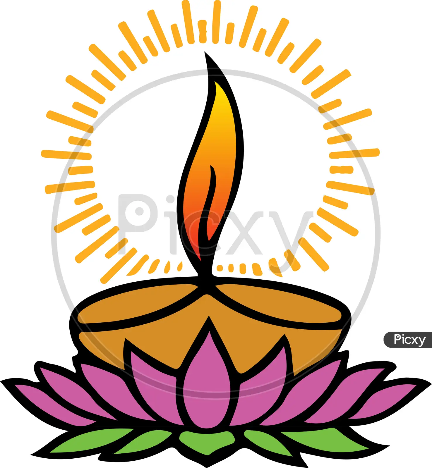 Buy woopme® Beautiful Decorative Rangoli Deepam Sticker for Home Door  Entrance Pooja Room Decor Office Hall Waterproof Multicoloured PVC Vinyl  Stickers (Pack of 6) Online at Low Prices in India - Amazon.in