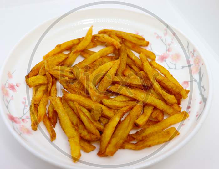 Tasty And Healthy French Fries Stock