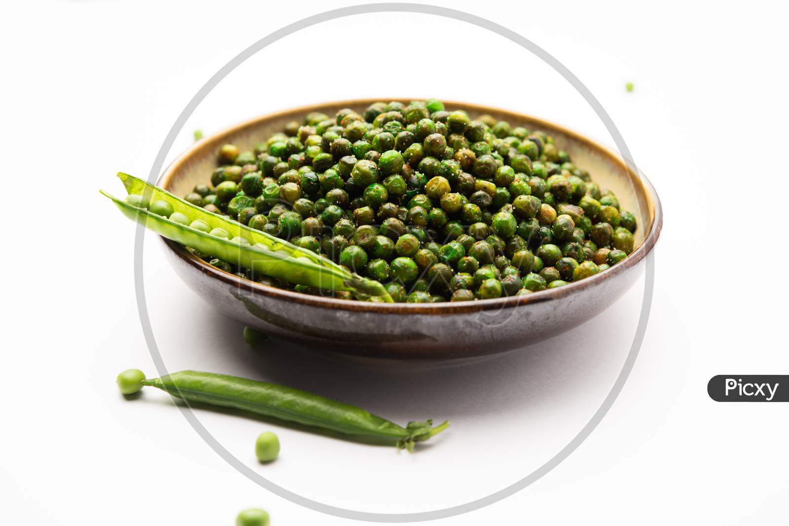 Indian Snacks Fried Or Roasted Salted Green Peas Or Chatpata Matar