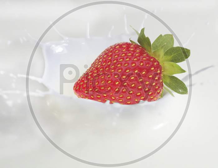 Strawberry In Milk