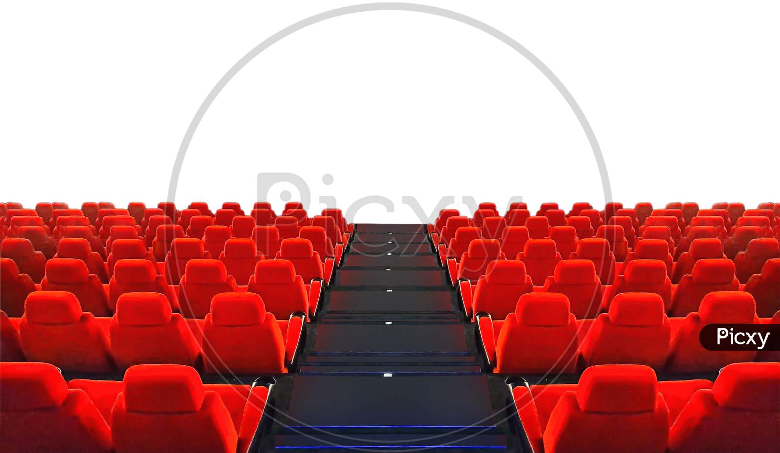Red Seats Auditorium Isolated